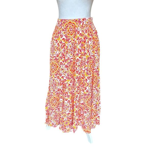 Torrid Floral Print Midi Maxi Skirt High Waist Multicolored Womens Size 0 Large - Picture 2 of 13